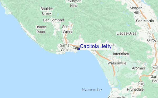 Capitola Jetty Location Map