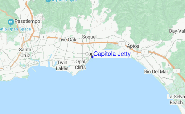 Capitola Jetty location map