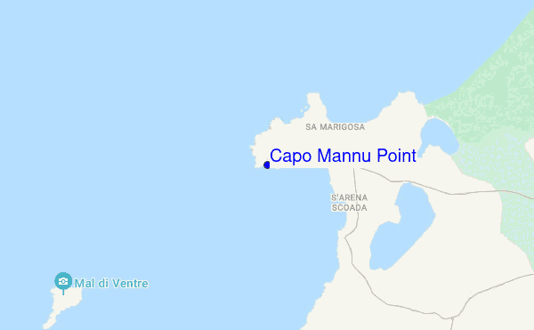 Capo Mannu Point location map