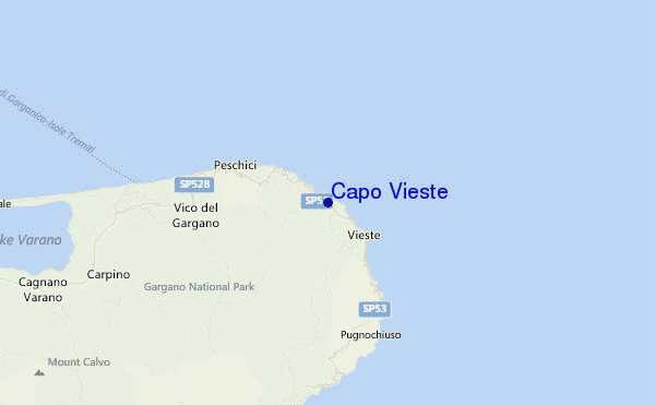 Capo Vieste Location Map