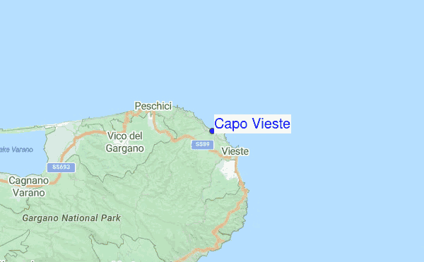 Capo Vieste Location Map