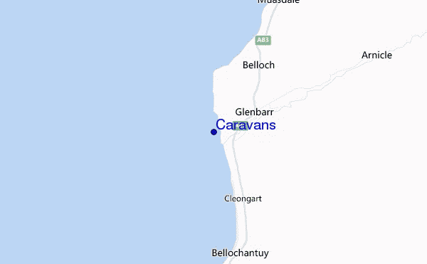 Caravans location map
