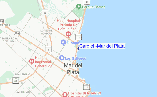 Cardiel (Mar del Plata) location map