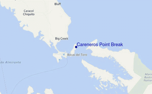 Careneros Point Break location map