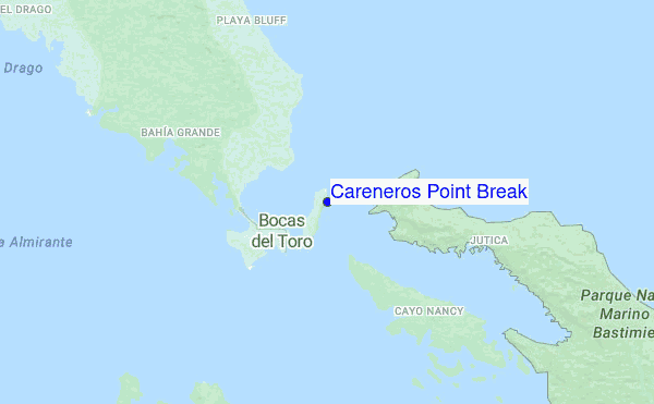 Careneros Point Break location map