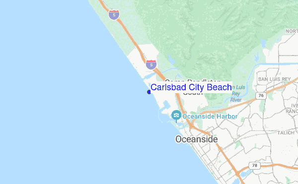 Carlsbad City Beach location map