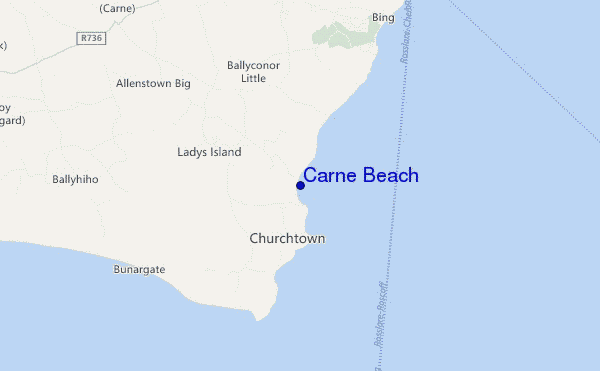 Carne Beach location map