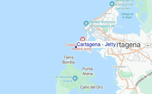 Cartagena - Jetty location map