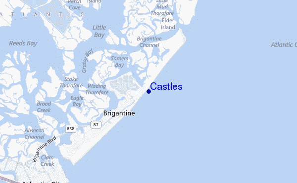 Castles location map