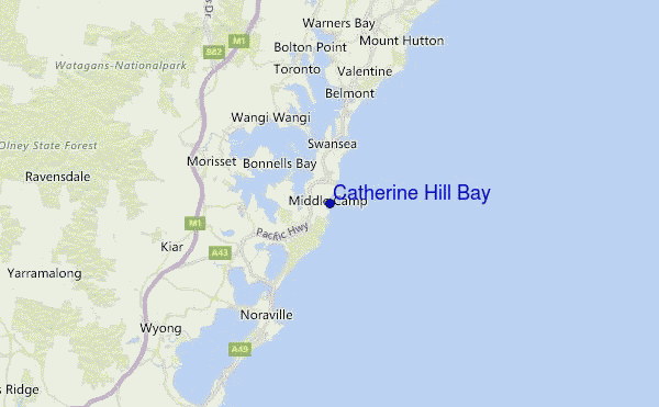 Catherine Hill Bay Location Map