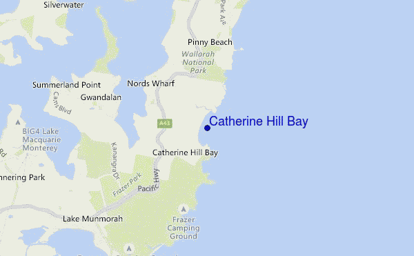 Catherine Hill Bay location map