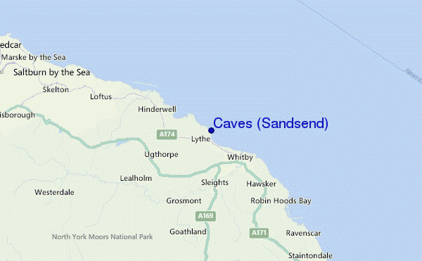 Caves (Sandsend) Location Map