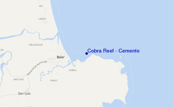 Cobra Reef - Cemento location map