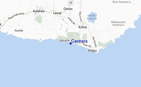 Centers location map