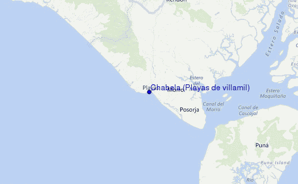 Chabela (Playas de villamil) Location Map