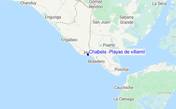 Chabela (Playas de villamil) Location Map