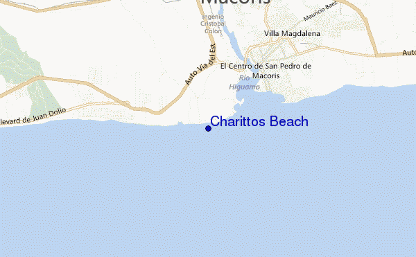 Charittos Beach location map