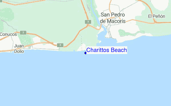 Charittos Beach location map