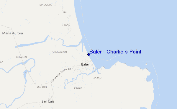 Baler - Charlie's Point location map