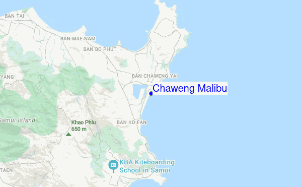 Chaweng Malibu location map