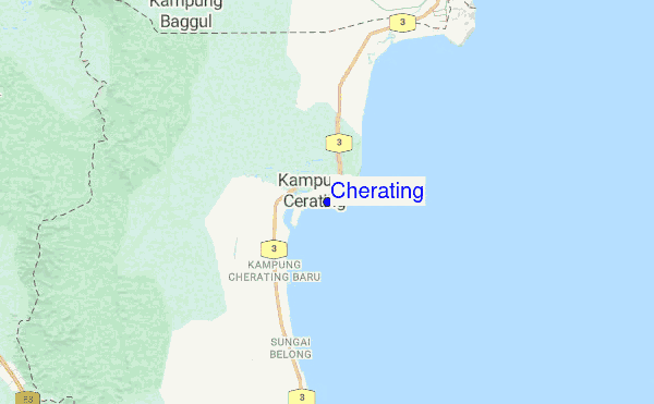 Cherating location map