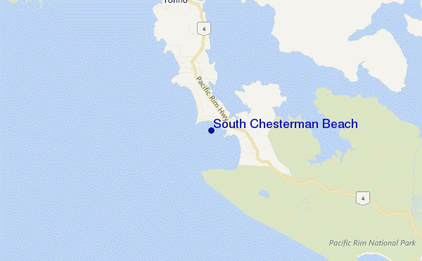 South Chesterman Beach location map