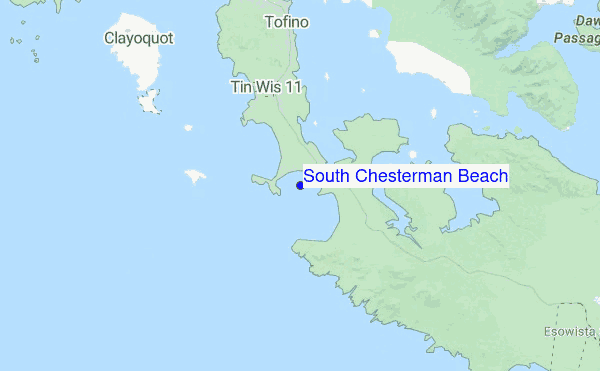 South Chesterman Beach location map