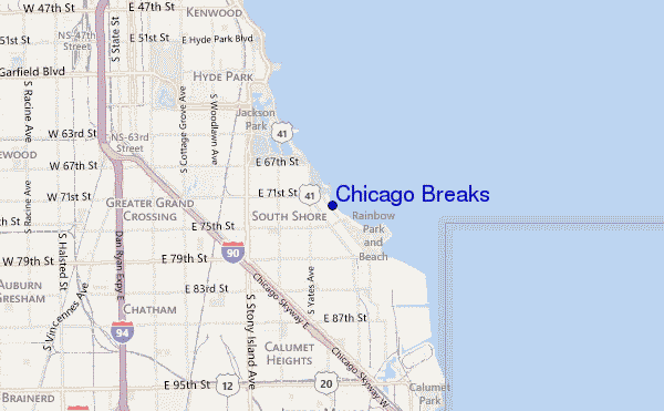 Chicago Breaks location map