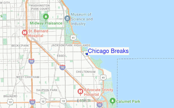 Chicago Breaks location map