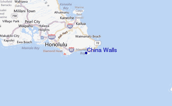 China Walls Location Map