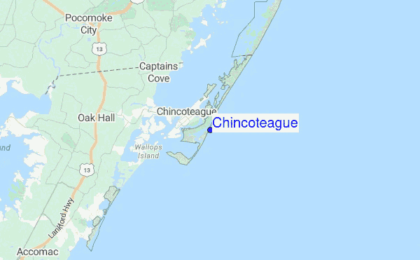 Chincoteague Location Map