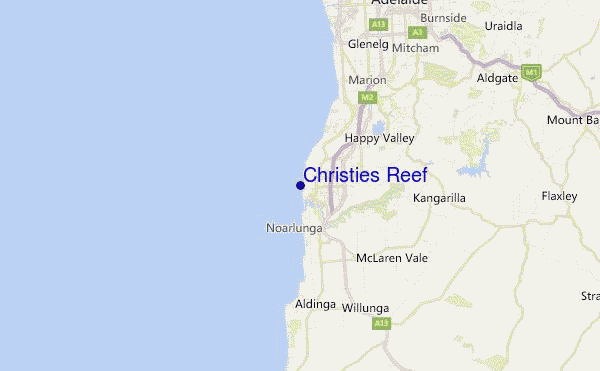 Christies Reef Location Map