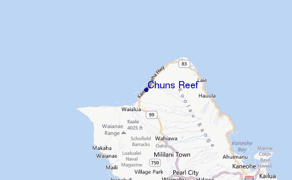 Chuns Reef Location Map