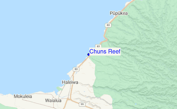 Chuns Reef location map