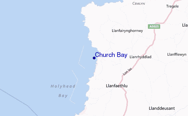 Church Bay location map