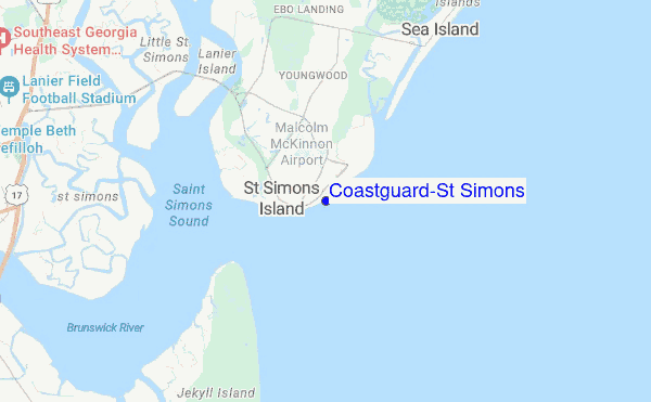 Coastguard/St Simons location map