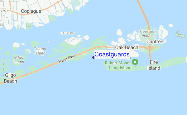 Coastguards location map