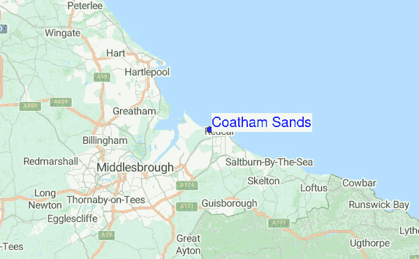 Coatham Sands Location Map