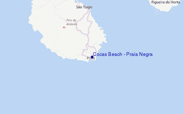 Cocas Beach / Praia Negra Location Map