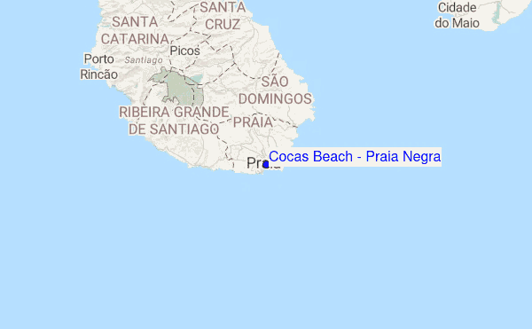 Cocas Beach / Praia Negra Location Map