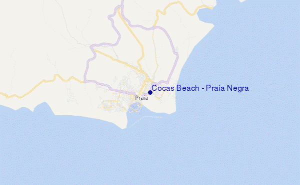 Cocas Beach / Praia Negra location map
