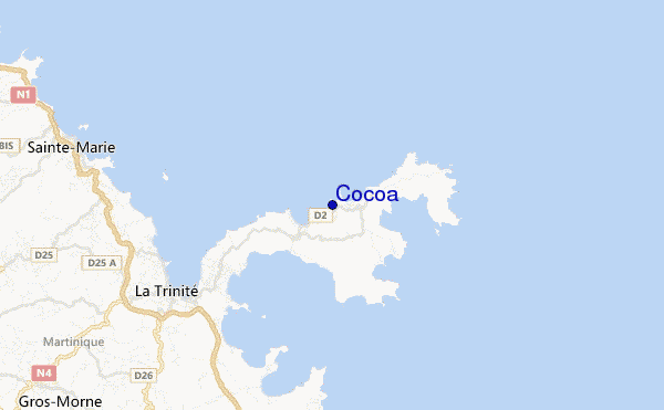Cocoa location map