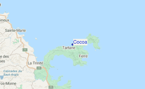 Cocoa location map