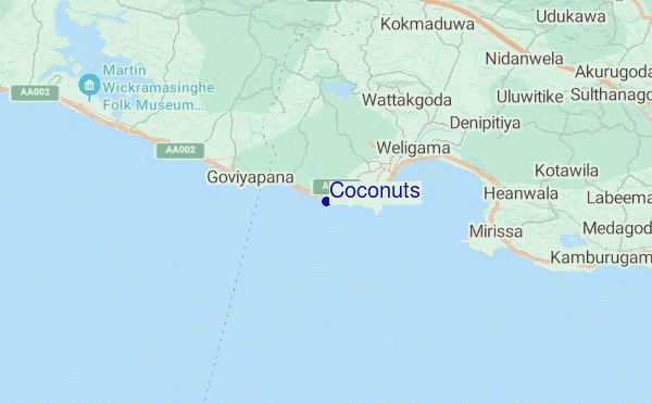 Coconuts location map