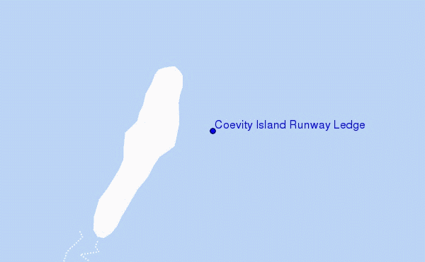 Coevity Island Runway Ledge location map