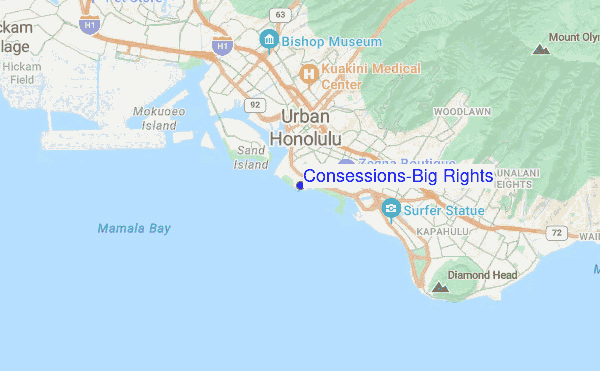 Consessions/Big Rights location map