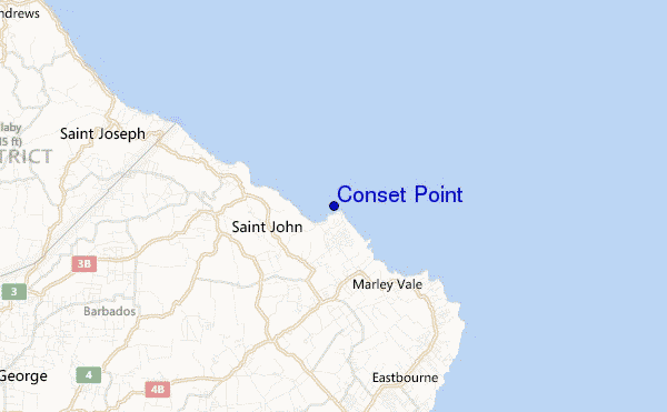 Conset Point location map