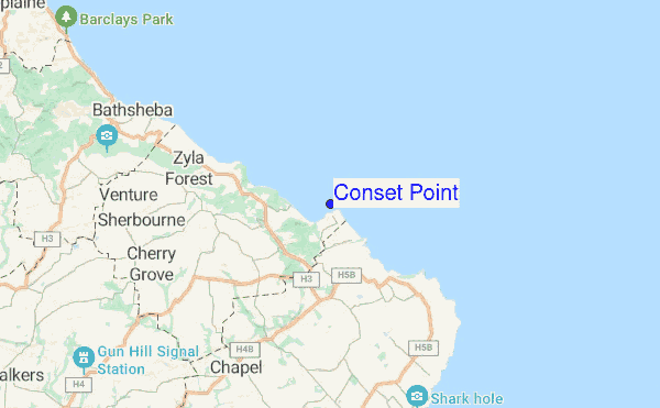 Conset Point location map