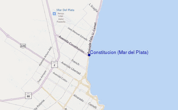 Constitucion (Mar del Plata) location map