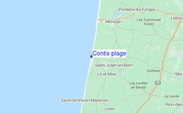 Contis plage Location Map